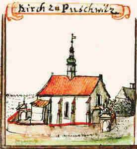 Kirch zu Puschwitz - Koci, widok oglny
